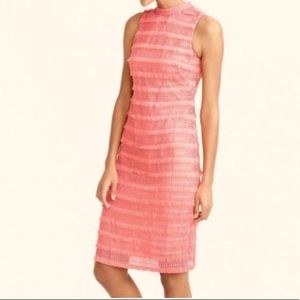 J.Crew Coral Fringe 2P Dress